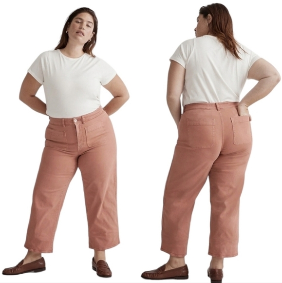 Madewell 'Emmett' Plus Size Crop Jean Sz 37P (22W) - Picture 1 of 9